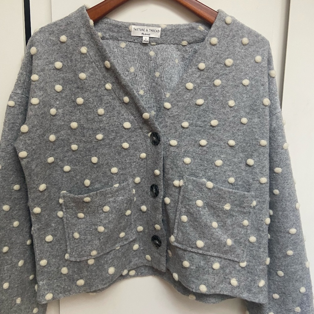 Madewell Light Grey Heather Swing Cardigan - Size Small